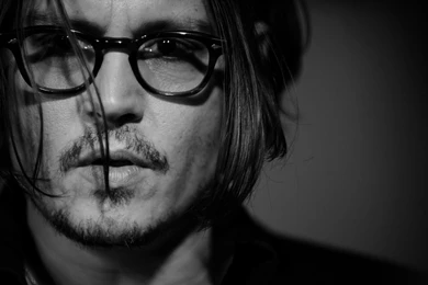Johnny Depp Actor Face Glasses Beard Black Hd Wallpapers