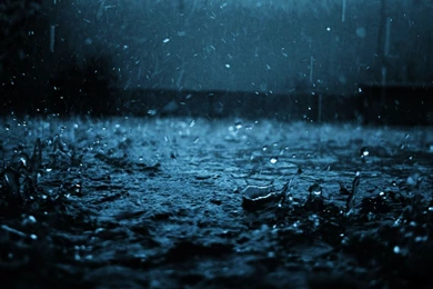 Download Wallpapers 3840x2160 Close up, Drop, Black, Blue, Rain 4K ...