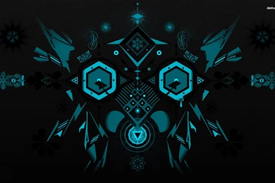 Blue Shapes Glowing In The Darkness Wallpapers   Digital Art ...