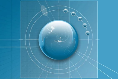 Desktop Wallpapers · Gallery · 3D Art · Blue Orbit