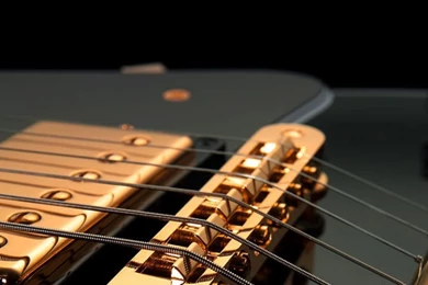 Guitar Strings Black Gold