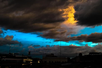Beautiful Blue, Black Gold, Sky Before The Storm >> HD Wallpapers ...