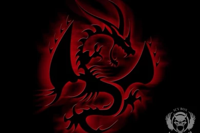BLACK RED DRAGON WALLPAPER   (