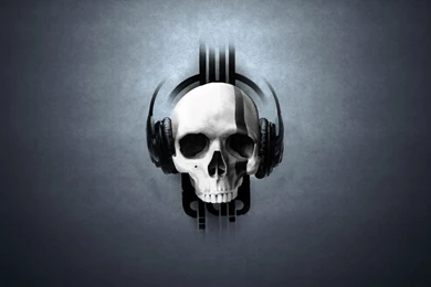 2560x1440 Music Skull Headphones Wallpapers