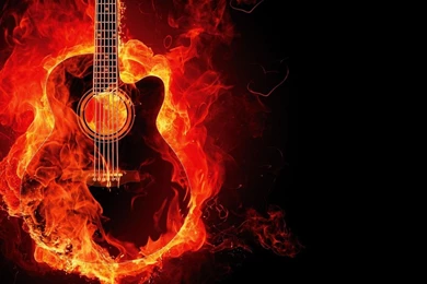 Guitar Flame Fire Music 1080p HD Wallpapers HD Wallpapers