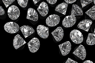 Download Wallpapers Diamonds, Stones, Dark Background, Diamonds ...