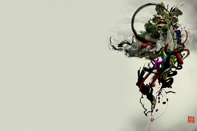 Wallpapers Abstraction, Japanese, Motifs, Pattern, Fragments