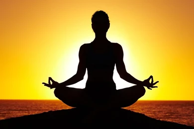 1280x1024 Yoga, Sunrise, Sea, Sun, Meditation, Lotus Pose ...