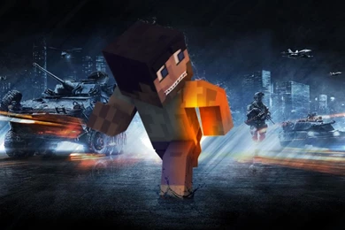 Minecraft In Battlefield HD Desktop Wallpapers : Widescreen : High ...