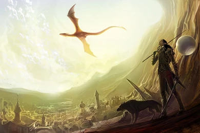 1920x1200 Elf Dragon Wolf Wallpapers