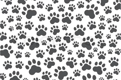 Cat Or Dog Paws Background. Vector Illustration