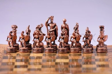 Chess As Nice Game Backgrounds With Wooden Pieces