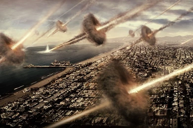 BATTLE LOS ANGELES Action Sci fi Drama Apocalyptic City D ...