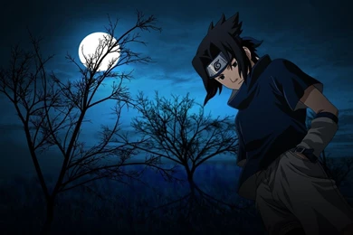 Uchiha Sasuke Alone At Night HD Wallpapers Free Download