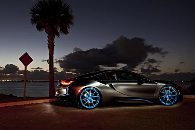 Download Wallpapers 3840x2160 Bmw I8, Night, Side View 4K Ultra HD ...