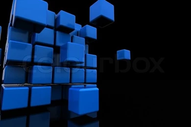 3d Illustration Of Black Backgrounds With Cubes At Left Side ...