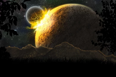 Planets Colliding Wallpapers Hd   Pics About Space