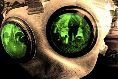 Gas Mask Neon Glow Hd Wallpapers   (