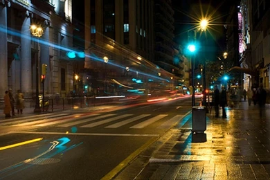 City Street Night HD Wallpapers