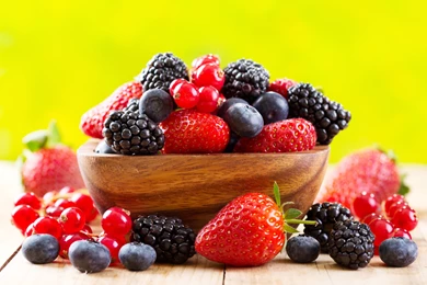 Berries Strawberries Blackberries Blueberries Currants Cup Fresh ...