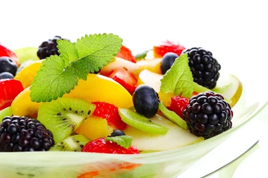 Download Wallpapers 3840x2400 Fruit Salad, Meats, Berries Ultra HD ...