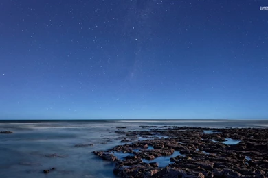 Stars On The Ocean Sky Wallpapers   Beach Wallpapers