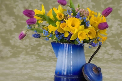 Spring flower arrangement 3d widescreen desktop pc wallpapers free ...