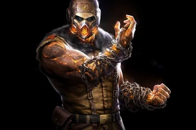 HD Backgrounds Mortal Kombat X Scorpion Ninja Mask Black Chain ...
