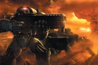 Desktop Wallpapers StarCraft 2, Logo Wallpapers Games