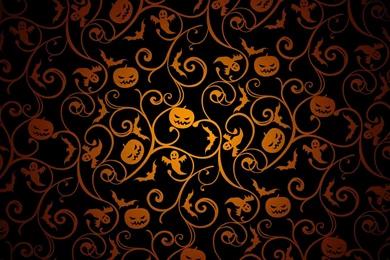 Halloween Pattern On Black Wallpapers   Holiday Wallpapers