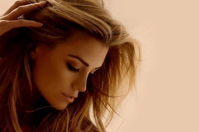 Download Wallpapers 2560x1440 Blonde, Girl, Face Mac iMac 27 HD ...