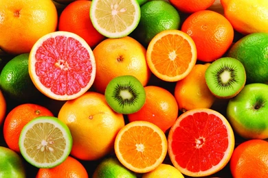Download Wallpapers 2560x1600 Lemon, Orange, Kiwi, Fruit 2560x1600 ...