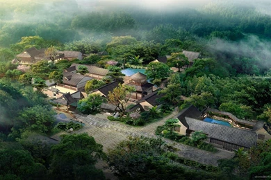 Download 1920x1080 Beautiful 3D Village Landscape Wallpapers