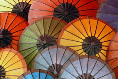 Colorful Umbrellas Photo – Laos Wallpapers – National Geographic ...