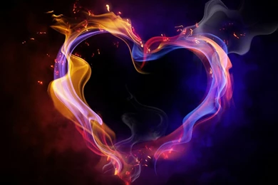 Hd 1920x1080 Cool Color Abstract Heart Desktop Wallpaper Backgrounds