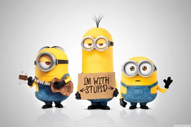 Download This Beautiful Movie Wallpapers Of Minions I'm With Stupid ...