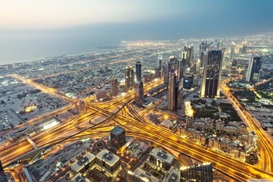 View From Burj Khalifa Dubai HD Desktop Wallpapers : Widescreen ...