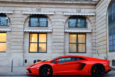 Red Lamborghini Aventador LP700 4 Side Wallpapers