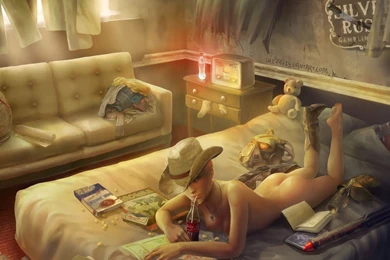 1920x1080 Revolver, Fan Art, Hat, Vintovka, Fallout 3, Girl ...