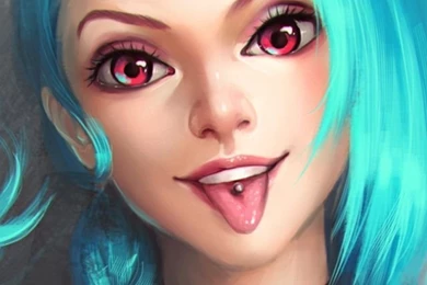 Download Wallpapers 640x1136 Jinx, League Of Legends, Art, Girl ...