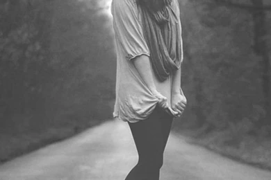 640x1136 Girl Street Forest Mood Iphone 5 Wallpapers