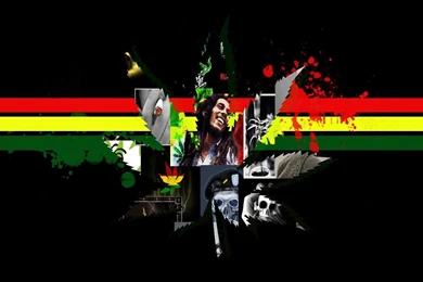 DeviantArt: More Like Marijuana Jamaica Raggae Wall By Kinderitza