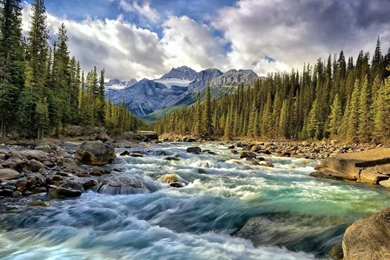 Blue Waters Of Fast River Wallpapers
