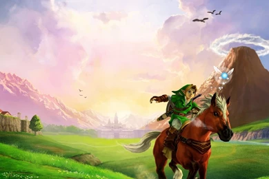 Download Wallpapers 2560x1024 The Legend Of Zelda, Horse, Plain ...
