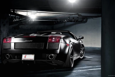 Black Lamborghini Miami Rear View Wallpapers For HTC HD2