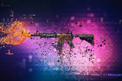 Download Wallpapers M4a1 Dragon King, Skin, Weapon, оружие, Cs Go ...