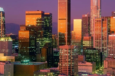 Sundown On Downtown Los Angeles Wallpapers