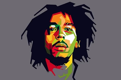 Bob Marley Art Illust Music Reggae Celebrity iPad Wallpapers ...