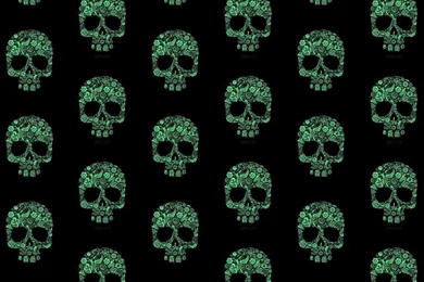 Mint Floral Skull Pattern iPhone Wallpapers   Skull Wallpapers