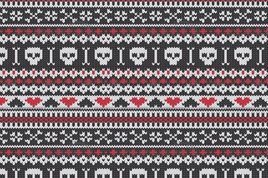 Skull Knit Cardigan iPhone Wallpapers